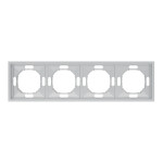 Рамка 4-местная универсальная серебро Soft EF104-S ARDERO 80809