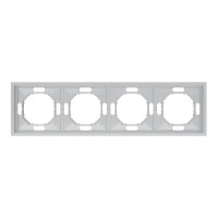 Рамка 4-местная универсальная серебро Soft EF104-S ARDERO 80809