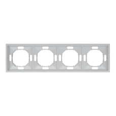 Рамка 4-местная универсальная серебро Soft EF104-S ARDERO 80809