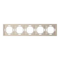 Рамка 5-местная универсальная шампанья Soft EF105-C ARDERO 80836