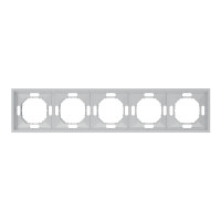 Рамка 5-местная универсальная серебро Soft EF105-S ARDERO 80810