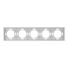 Рамка 5-местная универсальная серебро Soft EF105-S ARDERO 80810