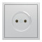 Розетка без заземления, механизм серебро 16А Soft ER111-S ARDERO (без рамки) 80794