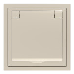 Розетка с заземлением, крышкой и шторками, механизм шампанья 16А Soft ER131-C ARDERO (без рамки) 80822