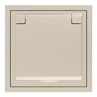 Розетка с заземлением, крышкой и шторками, механизм шампанья 16А Soft ER131-C ARDERO (без рамки) 80822