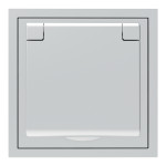 Розетка с заземлением, крышкой и шторками, механизм серебро 16А Soft ER131-S ARDERO (без рамки) 80796