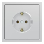 Розетка с заземлением, механизм серебро 16А Soft ER121-S ARDERO (без рамки) 80795