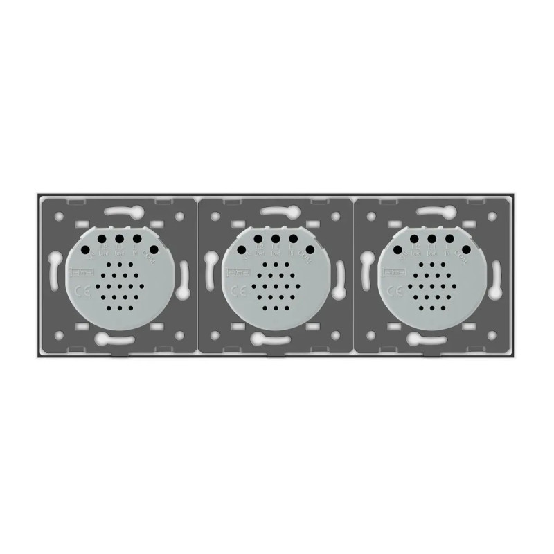 Розумний сенсорний ZigBee вимикач 5 сенсорів (1-1-1-1-1) Livolo сірий скло (VL-C705Z-15)