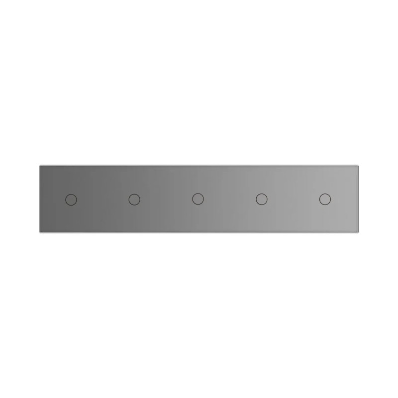 Розумний сенсорний ZigBee вимикач 5 сенсорів (1-1-1-1-1) Livolo сірий скло (VL-C705Z-15)