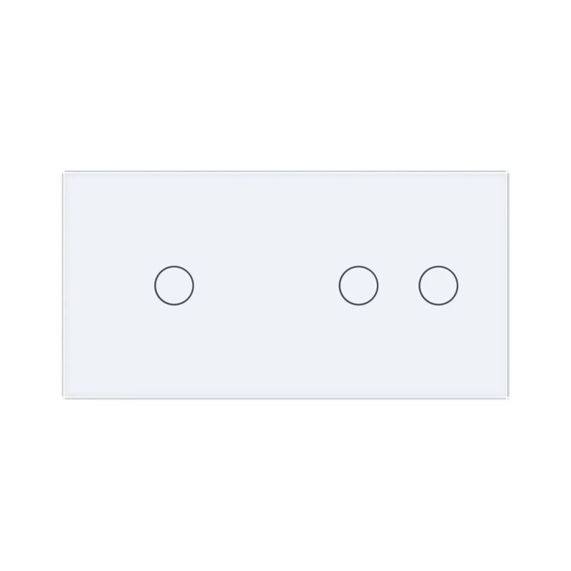 Умный сенсорный ZigBee выключатель 3 сенсора (1-2) Livolo белое стекло (VL-C701Z/C702Z-11)