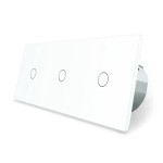 Розумний сенсорний ZigBee вимикач 3 сенсорів (1-1-1) Livolo білий (VL-C701Z/C701Z/C701Z-11)