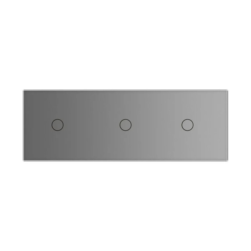 Умный сенсорный ZigBee выключатель 3 сенсоров (1-1-1) Livolo серый (VL-C701Z/C701Z/C701Z-15)
