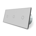 Розумний сенсорний ZigBee вимикач 3 сенсорів (1-1-1) Livolo сірий (VL-C701Z/C701Z/C701Z-15)