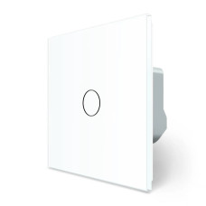 Розумний сенсорний Wi-Fi прохідний/перехресний вимикач 1 сенсор LIVOLO білий матове скло