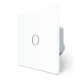 Розумний сенсорний Wi-Fi прохідний/перехресний вимикач 1 сенсор LIVOLO білий матове скло