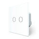 Розумний сенсорний Wi-Fi прохідний/перехресний вимикач 2 сенсора LIVOLO білий матове скло