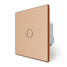 Умный сенсорный ZigBee выключатель 1 сенсор Livolo золото стекло (VL-C7FC1Z-2AP)