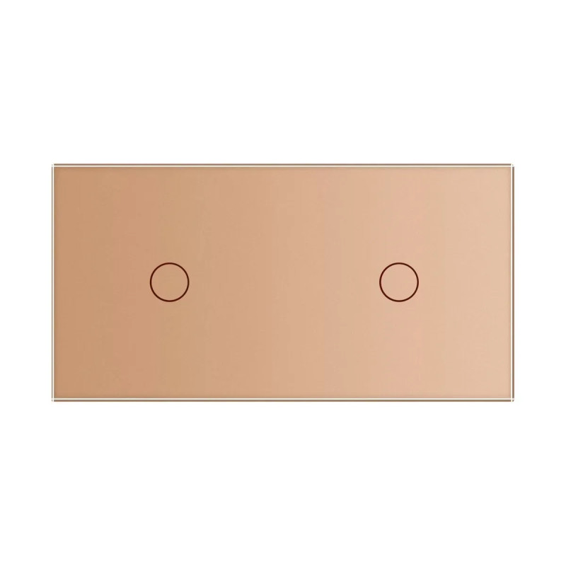 Розумний сенсорний ZigBee вимикач 2 сенсора (1-1) Livolo золото (VL-C701Z/C701Z-13)