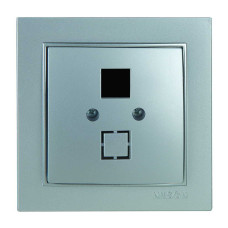 Розетка Nilson Thor серебро компьютерная без модуля ( 27131042 )