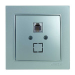 Розетка Nilson Thor серебро телефонная (27131040)