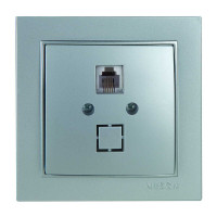 Розетка Nilson Thor серебро телефонная (27131040)