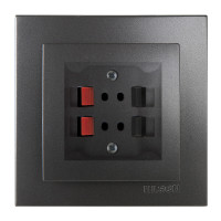 Розетка Nilson Touran антрацит аудио стерео ( 24161050 )