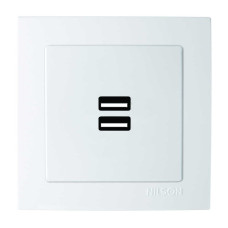 Розетка Nilson Touran белая 2-на USB ( 24111081 )