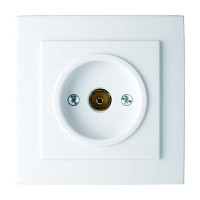 Розетка Nilson Touran белая TV проходная ( 24111028 )