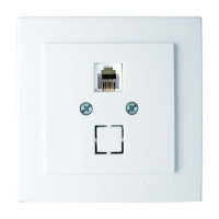 Розетка Nilson Touran белая телефонная (24111040)