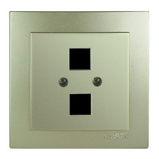 Розетка Nilson Touran золото комп'ютерна 2-на без модуля ( 24151043 )