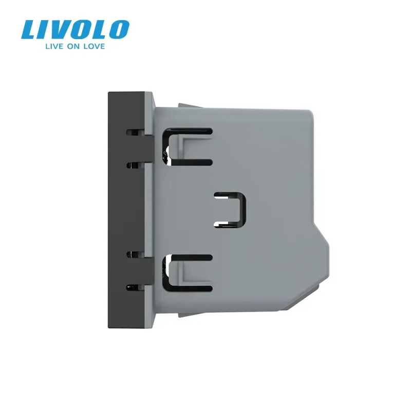 Розумний датчик температури та вологості ZigBee (термометр-гігрометр) LIVOLO, чорний, модуль без рам