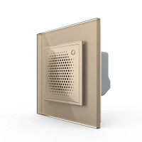 Умный дверной звонок-сирена ZigBee Livolo золото стекло (VL-C7-FCBZ-2AP)