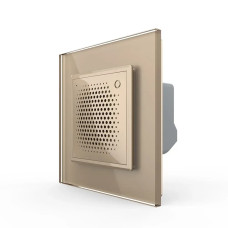 Умный дверной звонок-сирена ZigBee Livolo золото стекло (VL-C7-FCBZ-2AP)