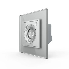 Розумний датчик температури та вологості ZigBee (термометр-гігрометр) LIVOLO сірий, матова скляна ра