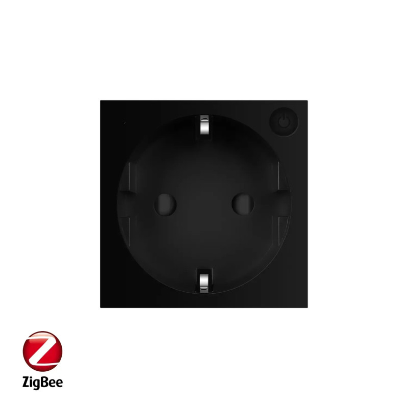 Умная розетка LIVOLO ZigBee, с заземлением, черная, 16А 230В, управление через Alexa / Google Home /