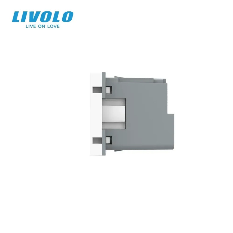 Умная розетка LIVOLO белая с заземлением, шторки, управление со смартфона, Alexa, Google Home, 16А 2