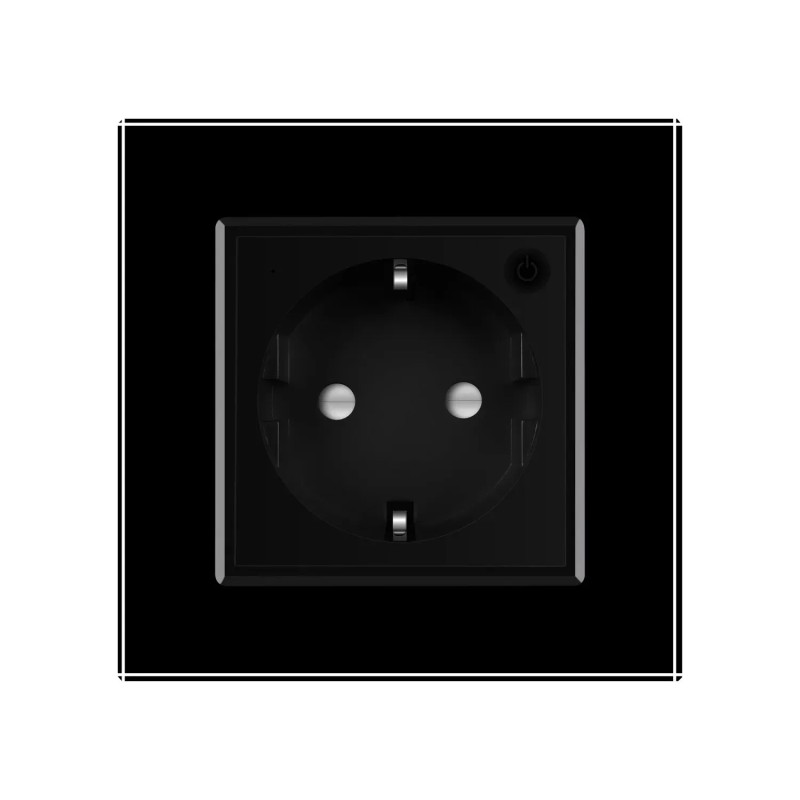 Розумна розетка ZigBee із заземленням Livolo чорний (VL-FCTC16AZ-2BP)