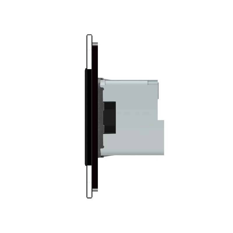 Розумна розетка ZigBee із заземленням Livolo чорний (VL-FCTC16AZ-2BP)