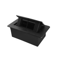 Розеточный люк LIVOLO черный, встроенный в столешницу, мебельный пустой корпус без розеток для наполнения.