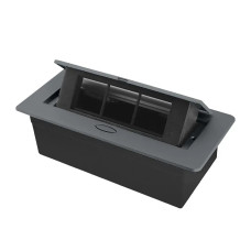 Розеточный люк LIVOLO серый, встроенный в столешницу, мебельный пустой корпус без розеток для наполнен.