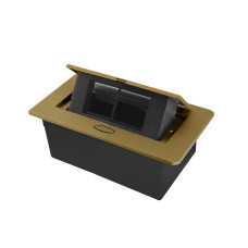 Розеточный люк LIVOLO золотой, встроенный в столешницу, мебельный пустой корпус без розеток для наполнения.