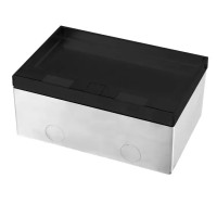 Розеточный напольный люк LIVOLO черный, встроенный невидимый скрытого монтажа, пустой корпус на