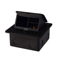 Розеточный напольный люк LIVOLO черный, встроенный в пол, пустой корпус без розеток для наполнения.