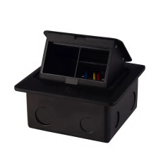 Розеточный напольный люк LIVOLO черный, встроенный в пол, пустой корпус без розеток для наполнения.