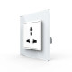 Розетка универсальная 12 стандартов в 1 LIVOLO белое матовое стекло