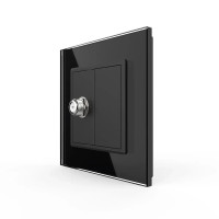 Розетка спутниковая SAT LIVOLO черное матовое стекло