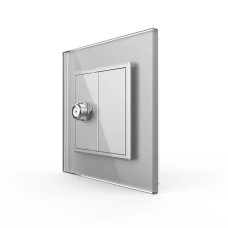 Розетка спутниковая SAT Livolo серое стекло (VL-C7FCSL-1IP)