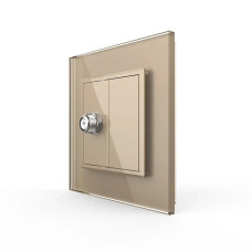 Розетка спутниковая SAT Livolo золото стекло (VL-C7FCSL-1AP)