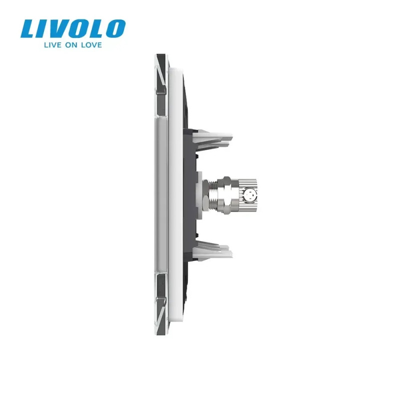 Розетка телевізійна Livolo білий скло (VL-C791V-11)