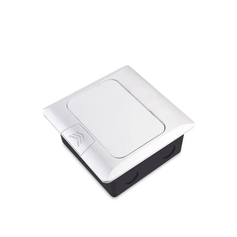 Розетка напольная двойная LIVOLO серебряная, встроенная в пол, с HDMI, интернет RJ-45, для кухни, оф